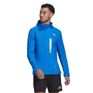 adidas Lauf-Trainingsjacke Marathon Translucent Jacke (regulär, leicht, atmungsaktiv) 2022 blau Herren